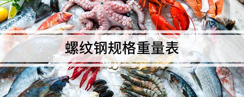 螺纹钢规格重量表(图1)